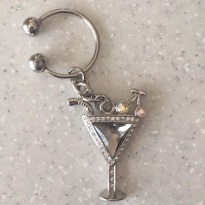 Martini glass keychain, from WHB